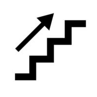 simples escalada acima escadas ícone vetor