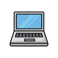 computador portátil ícone Projeto modelo simples e limpar \ limpo vetor