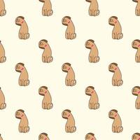 fofa cachorro seamless-pattern-design vetor