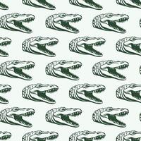 crocodilo face seamless-pattern-design vetor