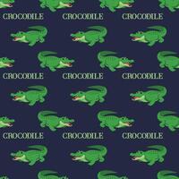 crocodilo azul seamless-pattern-design vetor