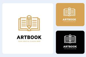 arte livro logotipo Projeto modelo vetor