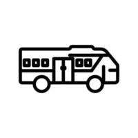 ícone de ônibus. ícone de estilo de contorno. ilustração simples. curso editável. vetor de modelo de design