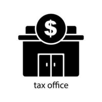 ícone da repartição de impostos. curso editável. vetor de modelo de design