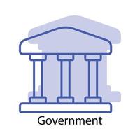 ícone do governo. o ícone pode ser usado para ícone de aplicativo, ícone da web, infográficos, curso editável. vetor de modelo de design