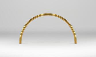 dourado 3d arco estúdio fundo Fundação para produtos apresentação realista vetor