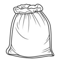 arrumado esboço ícone do uma lixo bolsa, perfeito para desperdício gestão projetos. vetor