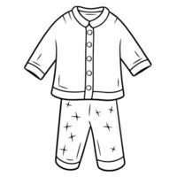 acolhedor pijamas esboço ícone para roupa de dormir projetos. vetor