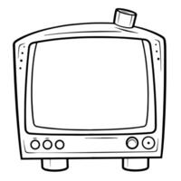 ilustração do uma televisão esboço ícone, ideal para meios de comunicação e entretenimento projetos. vetor