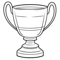 esboço ícone do uma ganhando ouro copo para vitória projetos. vetor