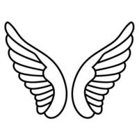 esboço ícone do asas para aviação ou angélico projetos. vetor
