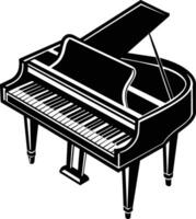 piano silhueta ilustração Projeto vetor