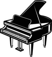 piano silhueta ilustração Projeto vetor