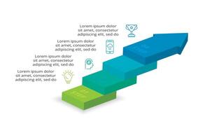 3d infográfico pirâmide, ou comparação gráfico com 4 colorida levitando camadas. a conceito do níveis ou estágios do uma o negócio projeto. realista infográfico Projeto modelo. vetor