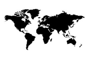 simples mundo mapa ícone em branco fundo vetor