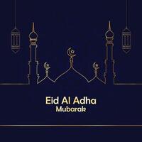 eid al adha cumprimento modelo, eid mubarak, islâmico Projeto para eid al-adha vetor