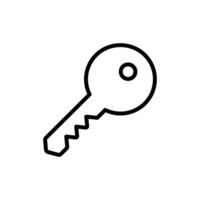ícone de símbolo de chave vetor
