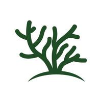 algas marinhas ícone logotipo vetor