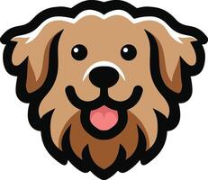 design de logotipo de cachorro simples vetor