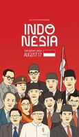 Selamat hari Pahlawan nacional. tradução feliz indonésio nacional Heróis dia ilustração vetor