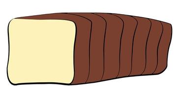 pão isolado no fundo branco vetor