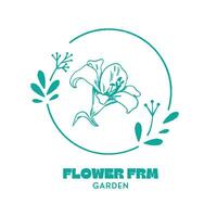 botânico logotipo Projeto para gráfico desenhador ou flor loja vetor