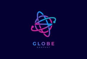 globo tecnologia logotipo projeto, abstrato carta s com mundo globo combinação logotipo, utilizável para tecnologia e companhia logotipos, ilustração vetor