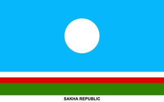 bandeira do Sakha república, Sakha república nacional bandeira vetor