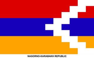bandeira do nagorno-carabaque república vetor