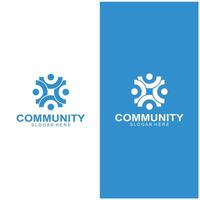 comunidade logotipos pessoas verificar. logotipos para equipes ou grupos e empresas Projeto vetor