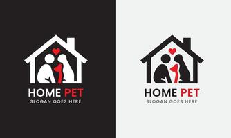 casa bicho de estimação, cachorro animal cachorro gato ícone, fofa animal logotipo Projeto conceito amostra vetor