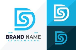 carta ds ou SD monograma logotipo Projeto símbolo ícone ilustração vetor
