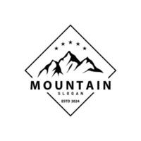 montanha logotipo, natureza paisagem, Prêmio elegante simples projeto, ilustração símbolo modelo ícone vetor