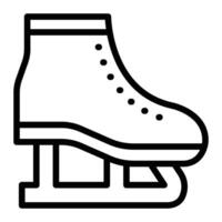 ícone de linha de patins de gelo vetor