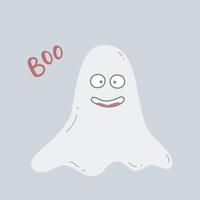 cor ilustração do uma engraçado haloween fantasma. vetor