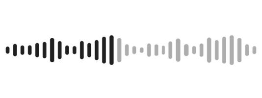 som onda decibel audio registro simples voz mensagem ícone isolado em branco fundo. podcast jogador, música acompanhar. vetor