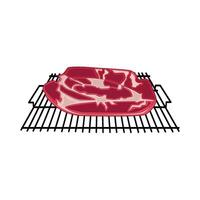 ilustração do grade carne vetor
