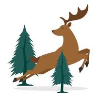 rena e Natal árvore ilustração vetor
