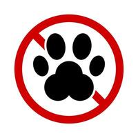 não animais de estimação permitido ícone. não animais permitido. vetor