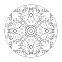 mandala coloração página com flores abstrato. vetor