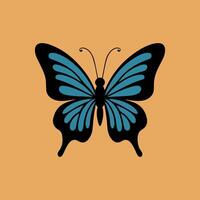 uma logotipo Projeto do uma venenoso borboleta do poluição, minimalista e simplista, eps formato vetor