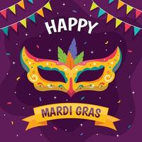 fundo de máscara de mardi gras vetor