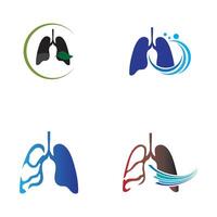 pulmões logotipo e símbolo vetor