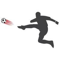 pessoa chutando bola ícone ilustração símbolo Projeto vetor