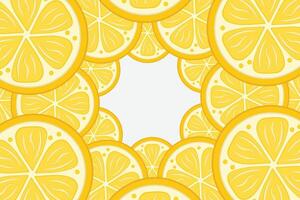 fresco limão quadro. fruta citrino limões fronteira vetor