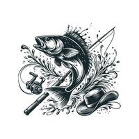 pescaria silhueta, pescador clipart, Caçando silhueta, pescador plano projeto, pescaria projeto, pescaria gráfico ilustração. vetor
