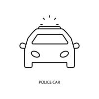 polícia carro conceito linha ícone. simples elemento ilustração. polícia carro conceito esboço símbolo Projeto. vetor