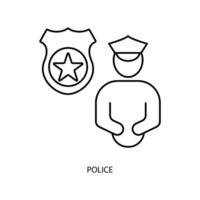 polícia conceito linha ícone. simples elemento ilustração. polícia conceito esboço símbolo Projeto. vetor