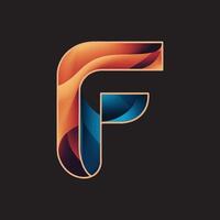 único f logotipo Projeto vetor