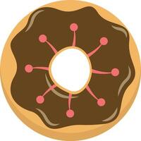 doce rosquinha isolado em branco fundo. fofa desenho animado Projeto e formas. vetor